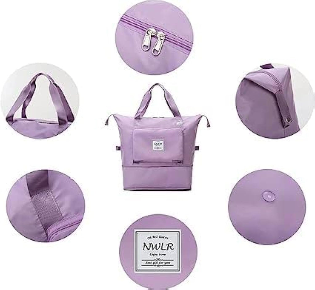 Wine Foldable Travel Duffel Bag | Lightweight Waterproof Tote
