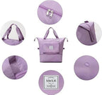 Purple Foldable Travel Duffel Bag | Lightweight Waterproof Tote