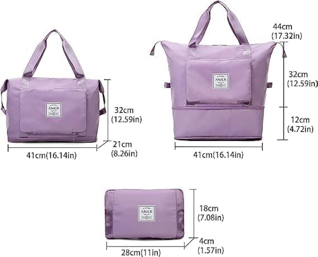 Wine Foldable Travel Duffel Bag | Lightweight Waterproof Tote