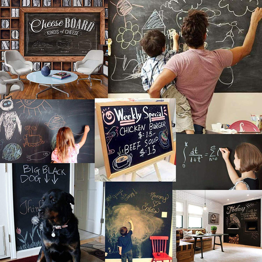 45x200cm Blackboard Wall Sticker with Chalks