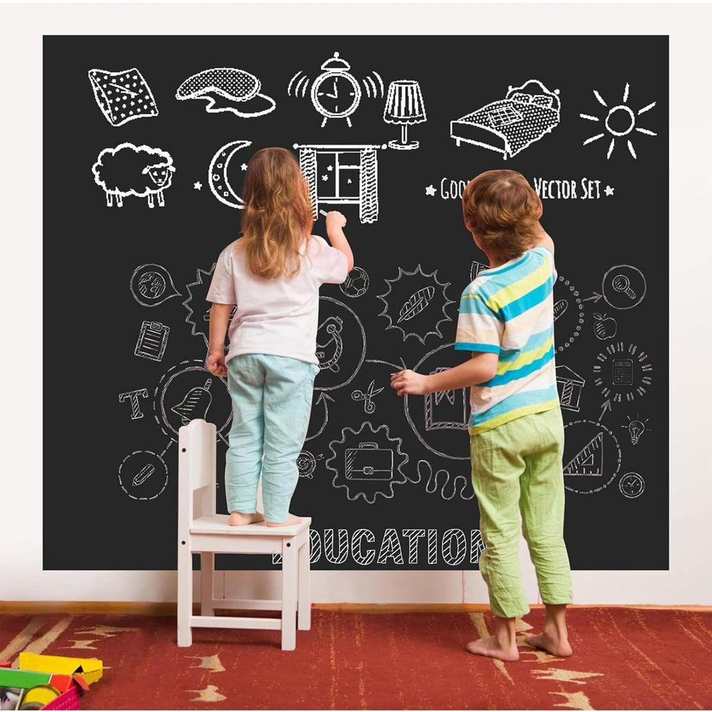 45x200cm Blackboard Wall Sticker with Chalks