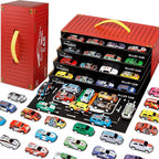 48 Pull-Back Race Cars Toy Set – Storage Box for Kids