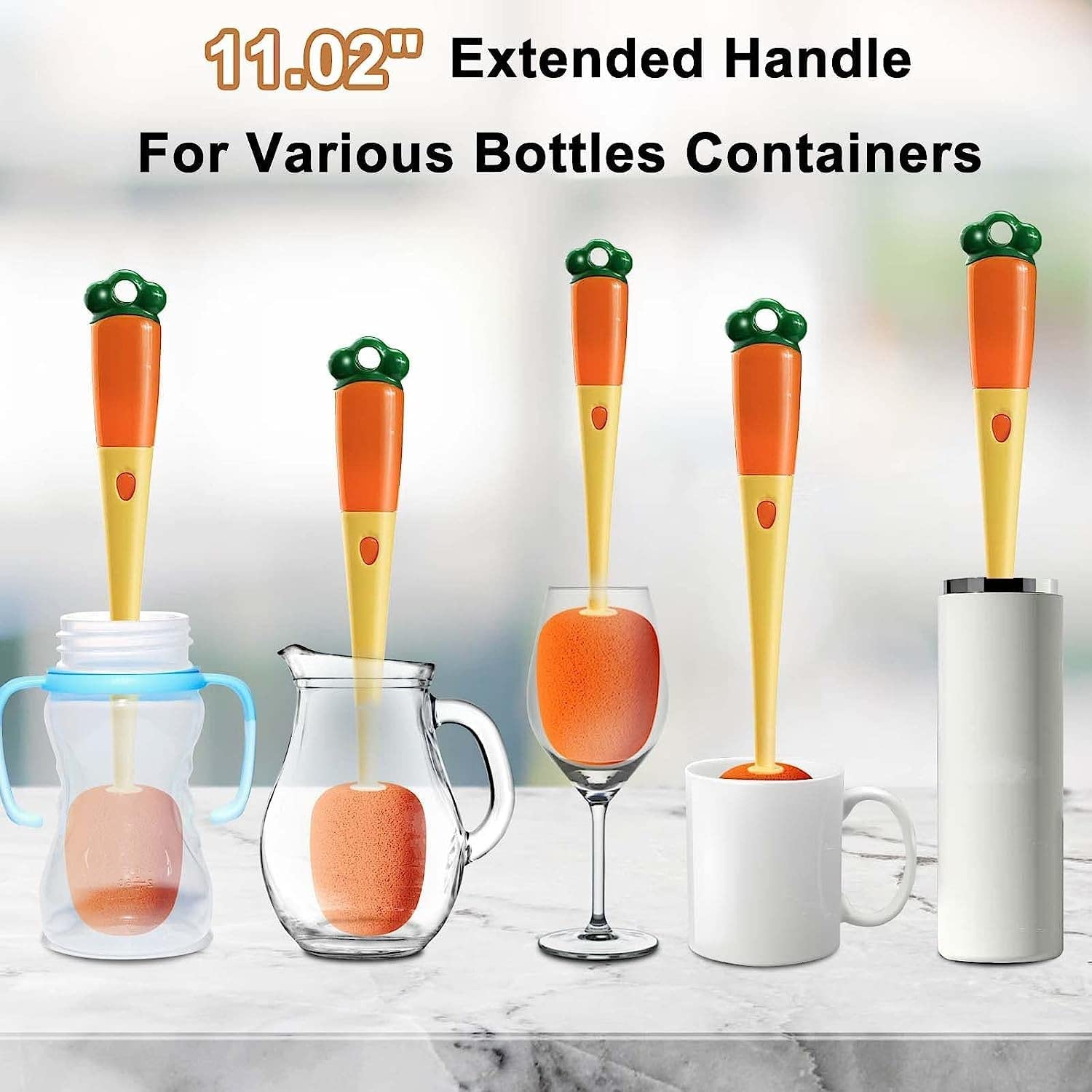 3-in-1 Multi Bottle Cleaning Brush for Cups, Tumblers & Bottles