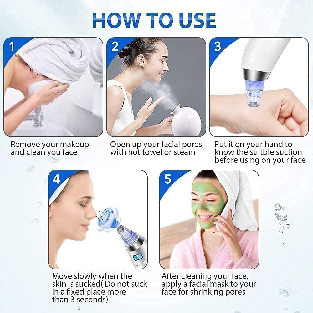 4-in-1 Electric Blackhead Remover | Deep Facial Skin Cleaner Device Derma suction