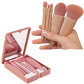 5-in-1 Mini Makeup Brush Set with Mirror Travel