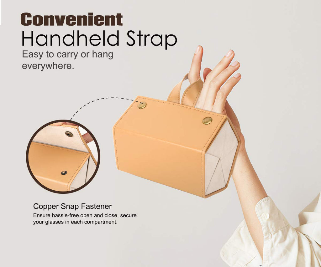 5 Slot Foldable Eyeglasses Storage Organizer Case