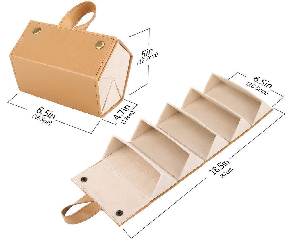 5 Slot Foldable Eyeglasses Storage Organizer Case