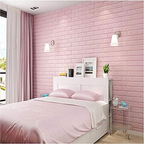 3D Foam Brick Wall Stickers | Pink Peel & Stick Wallpaper