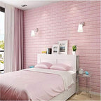 3D Foam Brick Wall Stickers | Pink Peel & Stick Wallpaper