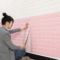 3D Foam Brick Wall Stickers | Pink Peel & Stick Wallpaper