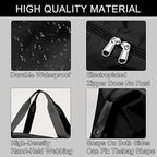 Black Foldable Travel Duffel Bag | Lightweight Waterproof Tote
