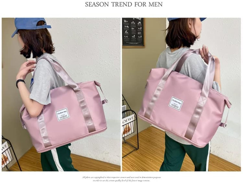 Peach Foldable Travel Duffel Bag | Lightweight Waterproof Tote