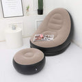 Inflatable Lounge Chair | Portable Folding Lazy Sofa with Footstool