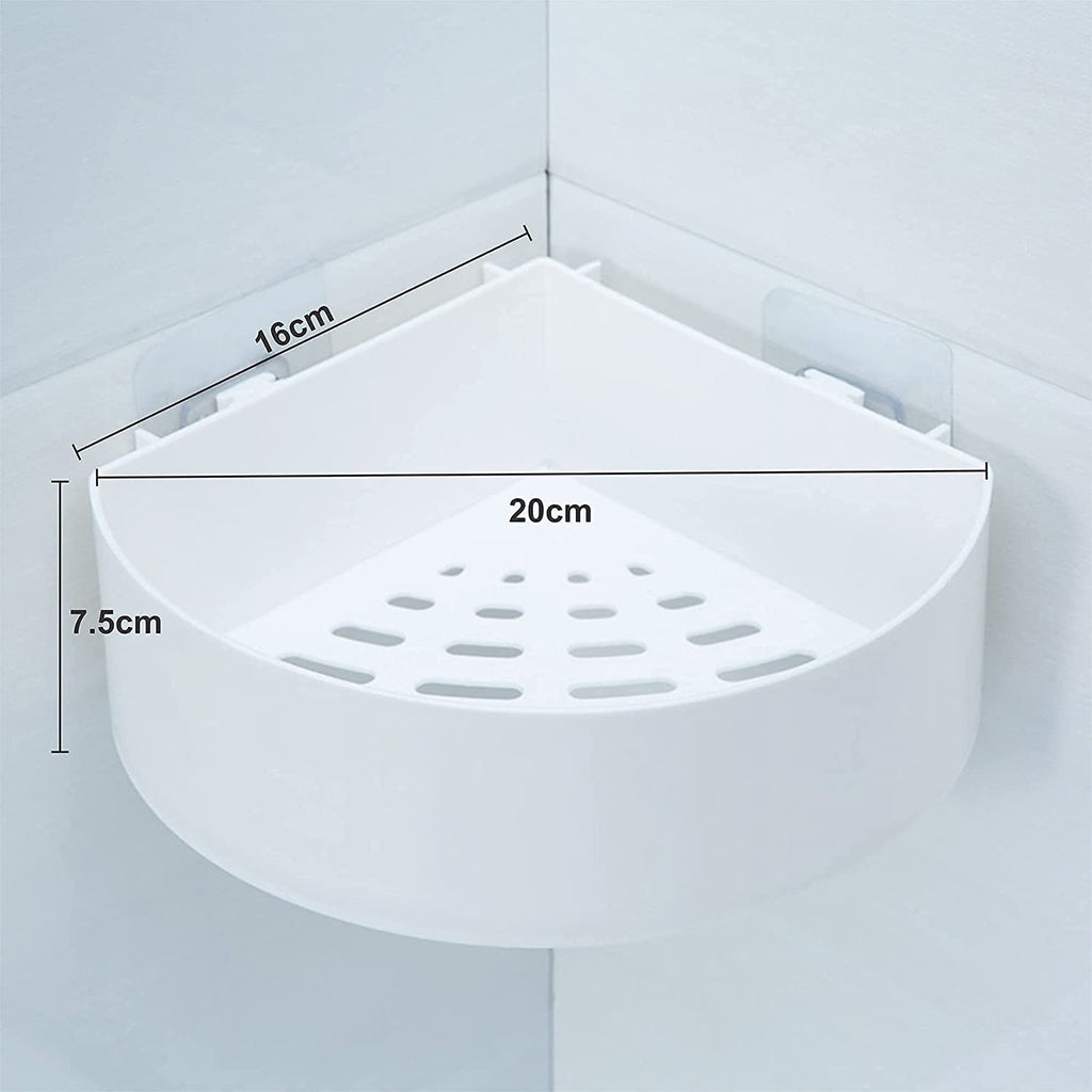 Durable Plastic Corner Shelf | Maximize Bathroom Storage