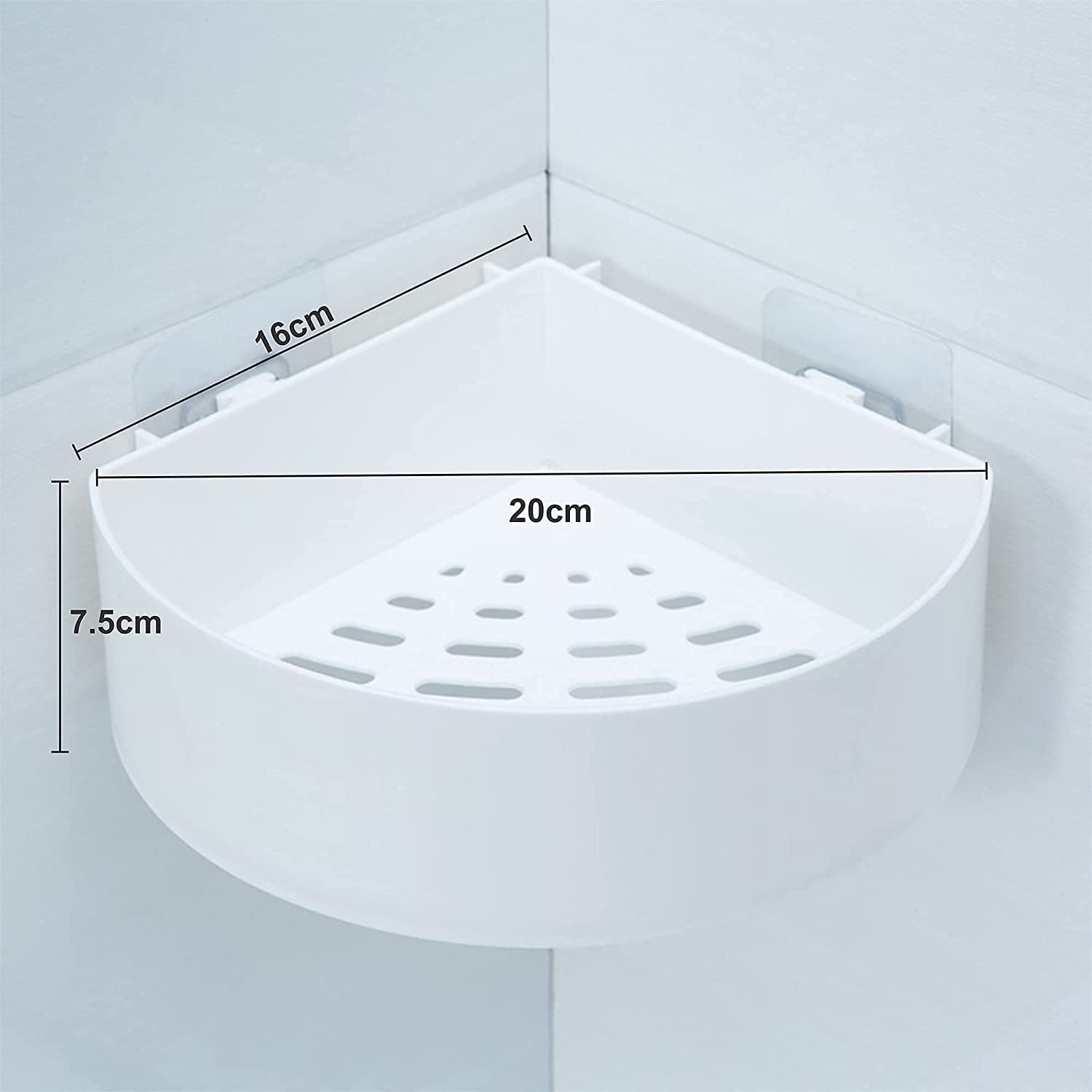 Durable Plastic Corner Shelf | Maximize Bathroom Storage
