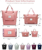 Peach Foldable Travel Duffel Bag | Lightweight Waterproof Tote