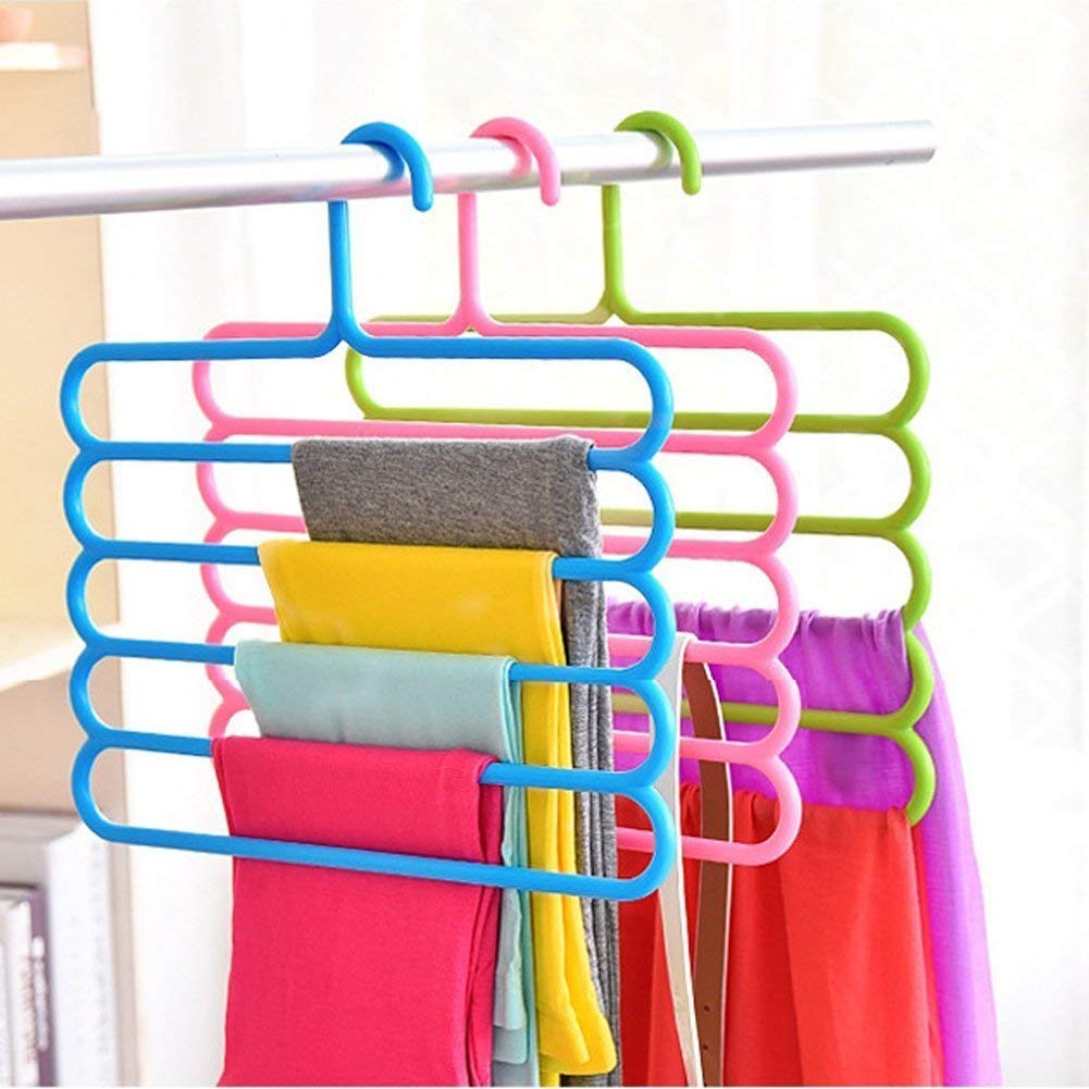 5-Layer Plastic Wardrobe Organizer | Multi-Functional Storage