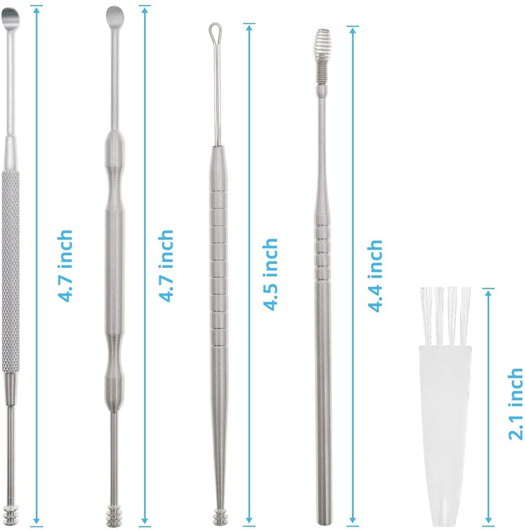 6-Pc Ear Wax Removal Kit | Cleansing Tools with Storage Box