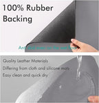 Grey Dish Drying Mat Absorbent Kitchen Quick Dry Pad 60cm x 40cm