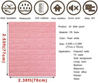 3D Foam Brick Wall Stickers | Pink Peel & Stick Wallpaper