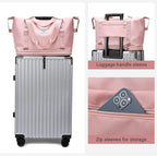 Peach Foldable Travel Duffel Bag | Lightweight Waterproof Tote