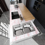 Peel & Stick Marble Wallpaper | Waterproof Pink Vinyl Decor