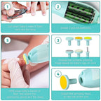 Baby Electric Nail Trimmer | Safe Manicure Kit with 6 Heads