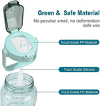 2L Transparent Water Bottle with Straw & Handle | Leakproof