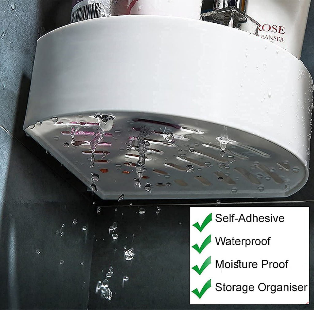 Durable Plastic Corner Shelf | Maximize Bathroom Storage