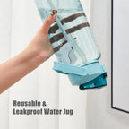 2L Transparent Water Bottle with Straw & Handle | Leakproof