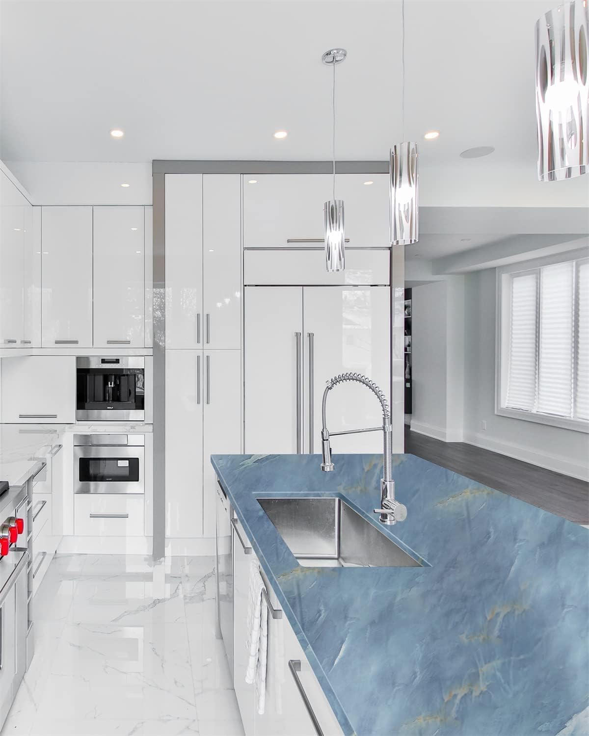 Peel & Stick Marble Wallpaper | Waterproof Green Vinyl Decor