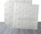 3D Foam Brick Wall Stickers | White Peel & Stick Wallpaper