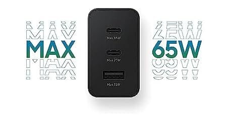 65W Fast Charging Power Adapter Trio for Samsung