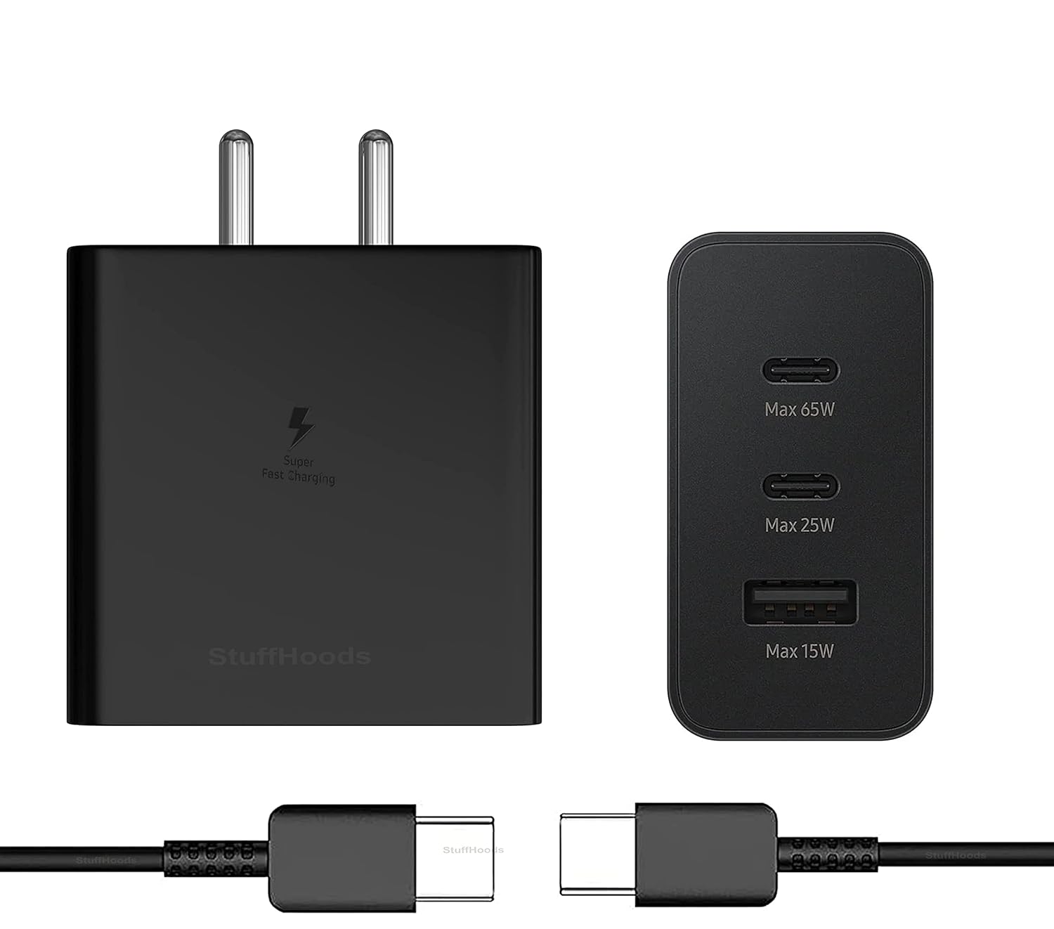 65W Fast Charging Power Adapter Trio for Samsung