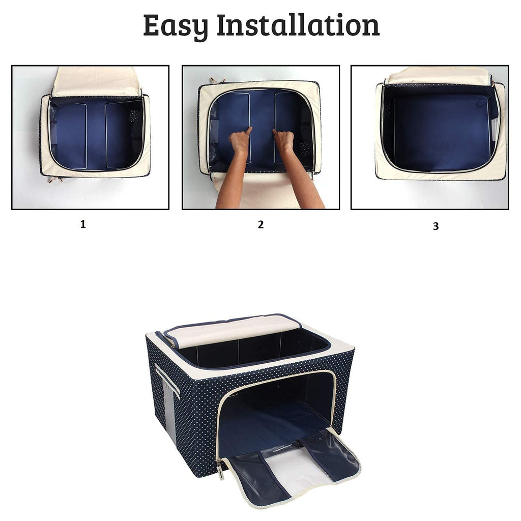 1 pcs 66L Foldable Stackable Cloth Wardrobe Storage Box