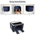 1 pcs 66L Foldable Stackable Cloth Wardrobe Storage Box