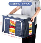 1 pcs 66L Foldable Stackable Cloth Wardrobe Storage Box