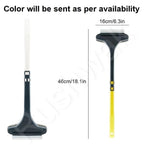 2-in-1 Window Cleaning Brush Double-Sided Net & Wiper, Extended Handle - Multi-Color