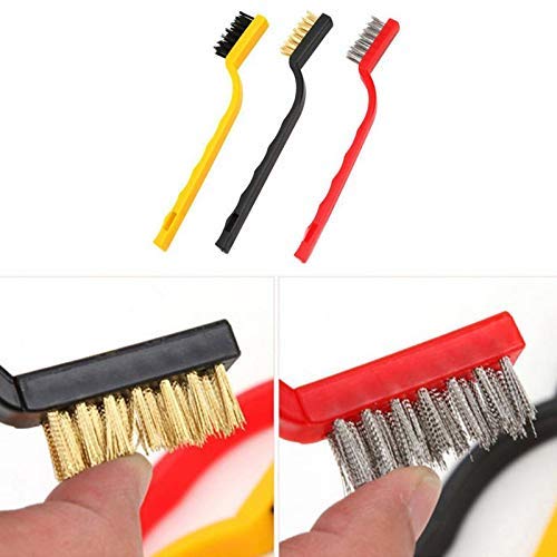 3-Piece Mini Wire Brush Cleaning Tool Kit for Easy Cleaning