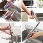 Silicone Baby Bottle Cleaner Brush | Long Handle Narrow Neck