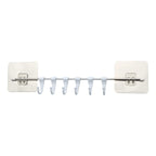 6-Hook Stainless Steel Hanger | Multi-Purpose with Magic Sticker