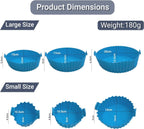6 Pcs Reusable Silicone Air Fryer Liners Non Stick