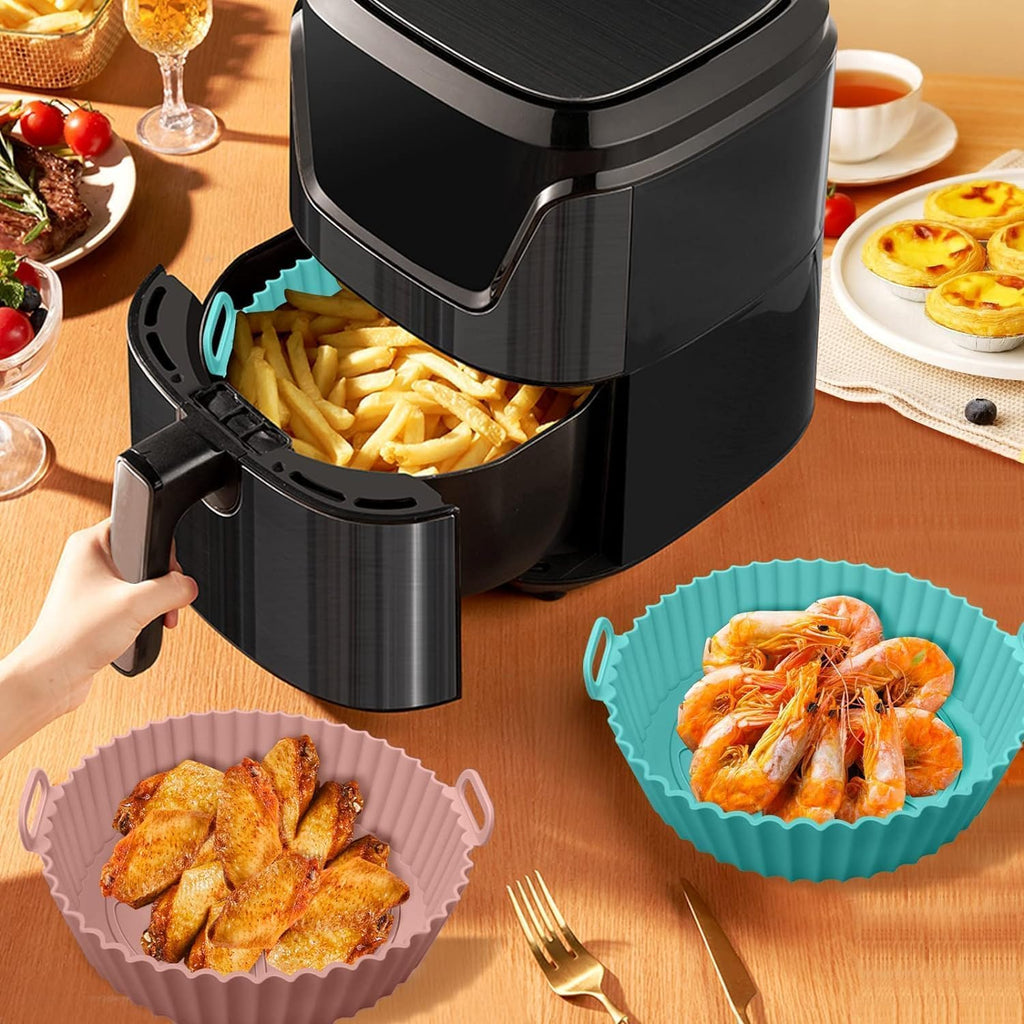 6 Pcs Reusable Silicone Air Fryer Liners Non Stick