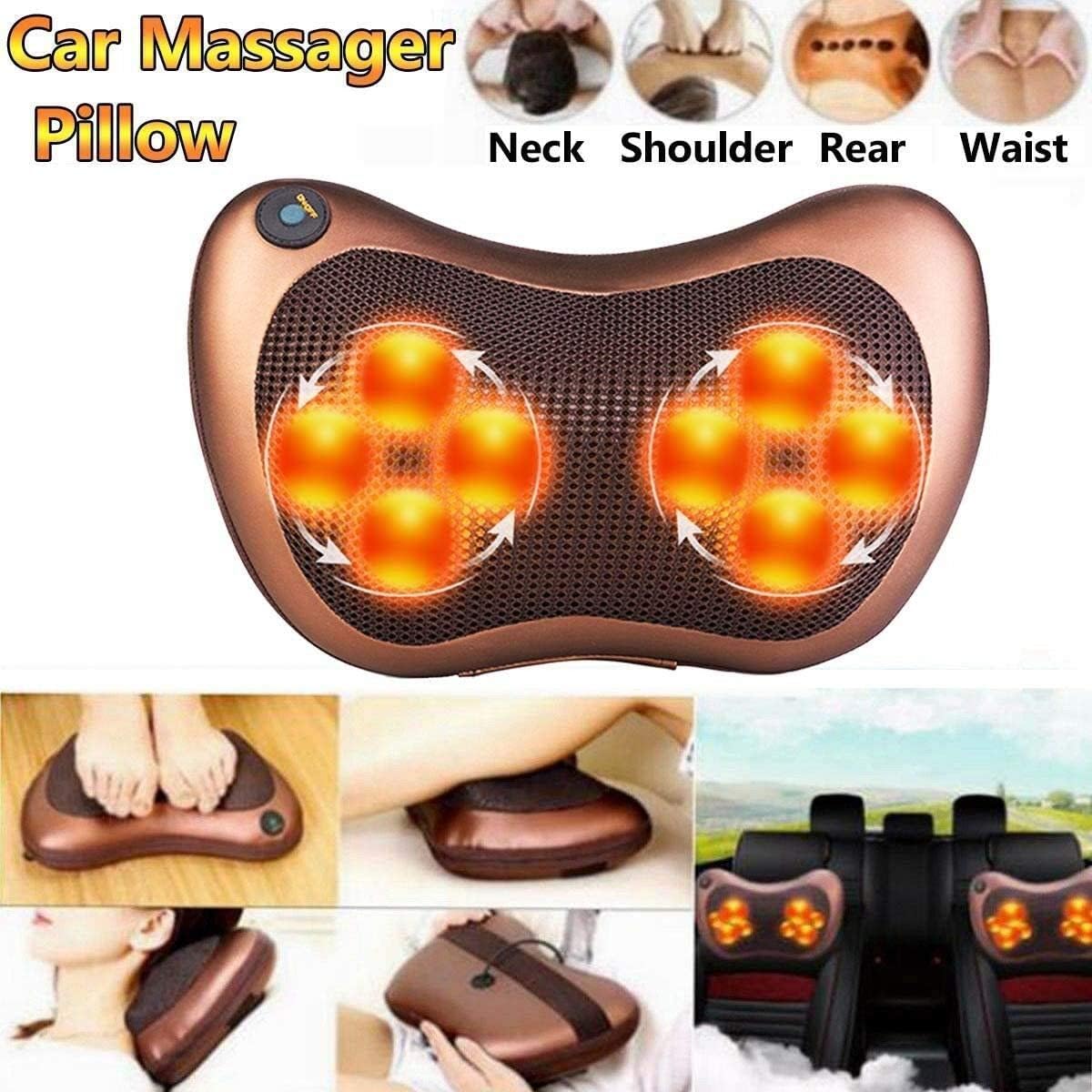 Electric Neck & Back Massager Pillow with Heat – Deep Tissue Relief