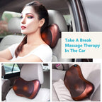 Electric Neck & Back Massager Pillow with Heat – Deep Tissue Relief