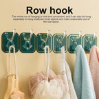 6-in-1 Key Row Hooks No Punch Self Adhesive