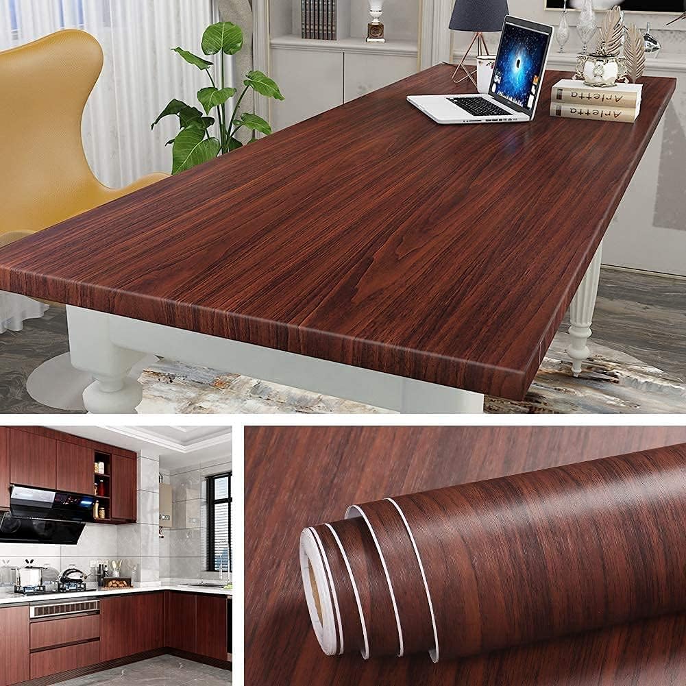 Peel & Stick Dark Wood Wallpaper | Waterproof Vinyl Wall Decor