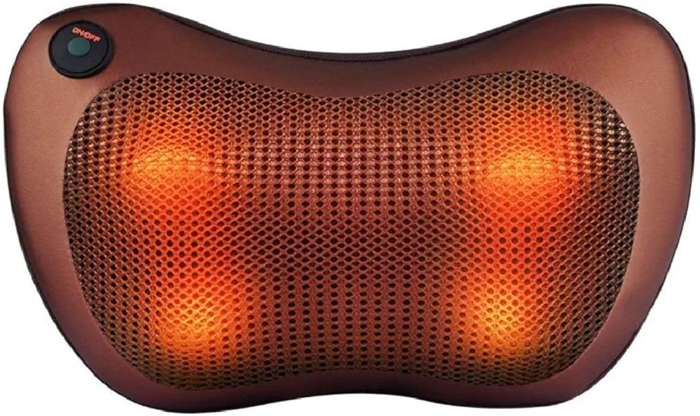 Electric Neck & Back Massager Pillow with Heat – Deep Tissue Relief