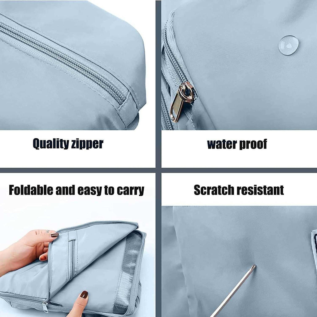 Blue Foldable Travel Duffel Bag | Lightweight Waterproof Tote