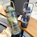 2L Transparent Water Bottle with Straw & Handle | Leakproof